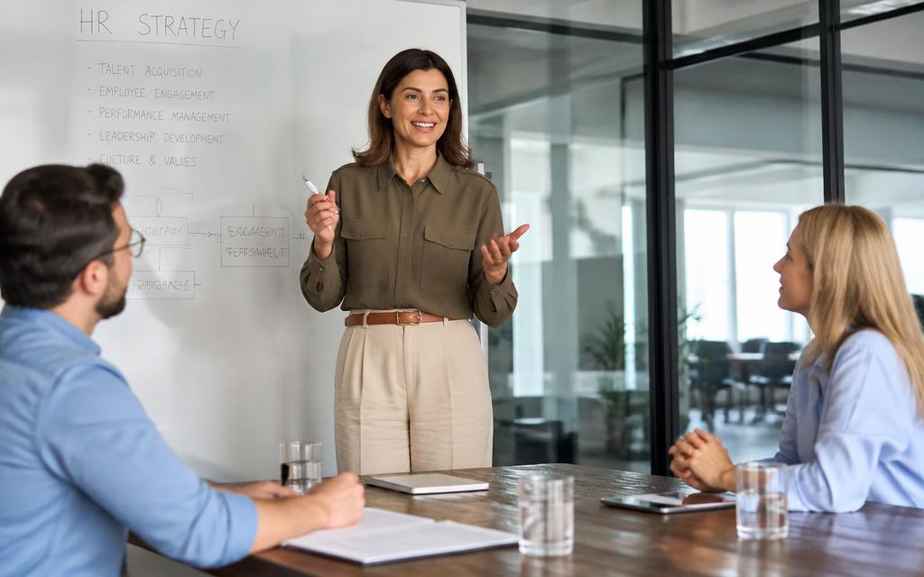 Team using connected technology for recruitment and procurement planning